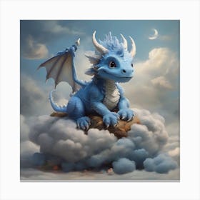 Remo Blue Dragon Canvas Print