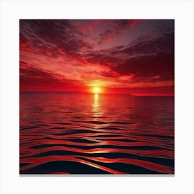 Sunset Over The Ocean 193 Canvas Print