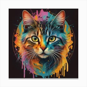 Cat Painting 1 Canvas Print