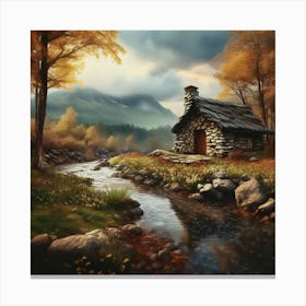 Cabin In The Woods 8 Canvas Print