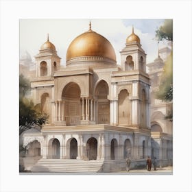 a lquds Watercolor Canvas Print