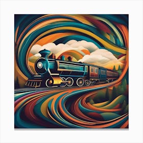 A Speeding Train Canvas Print