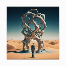 Sand Sculpture In The Desert 8 Canvas Print