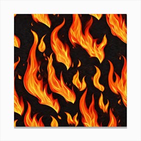 Realistic Fire Flat Surface For Background Use (24) Canvas Print