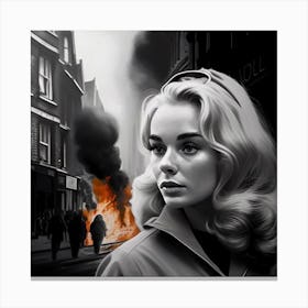 Leaving past behind!Lady London Streets Canvas Print
