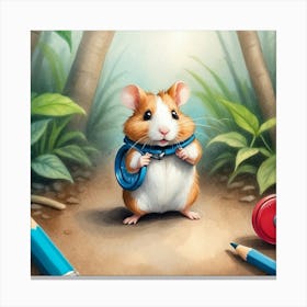 Hamster In The Woods Canvas Print