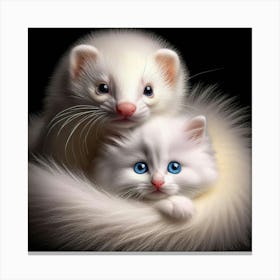 Cute Ferrets 3 Canvas Print