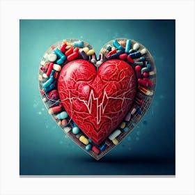 Firefly Heart, Disease, Management, Health, Cardiac, Care, Treatment, Prevention, Diagnosis, Cardiol (8) Canvas Print