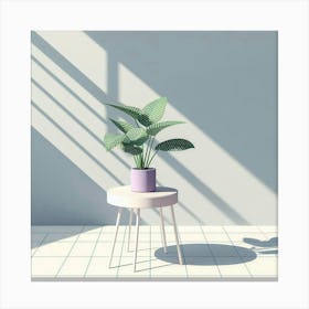 Plant On A Table Canvas Print