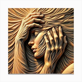 Golden Dreams - Abstract Woman Art Canvas Print