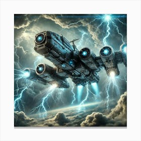 Tempest Class Gunship Lightning Storm Weaponry Canvas Print