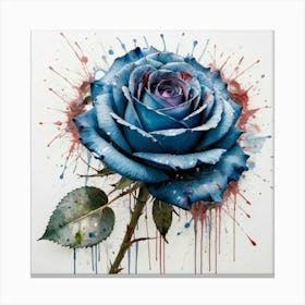 Blue Rose 12 Canvas Print