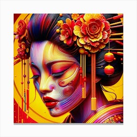 Japan Geisha Visual 53 Canvas Print