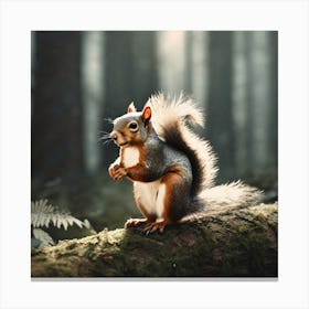 Squirrel In The Forest 228 Canvas Print