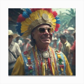 Man In A Colorful Costume 2 Canvas Print