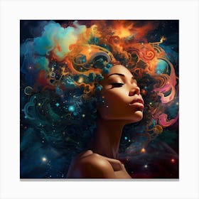 Afro-Cosmic Woman Canvas Print