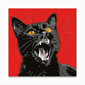 Screaming Cat 3 Canvas Print