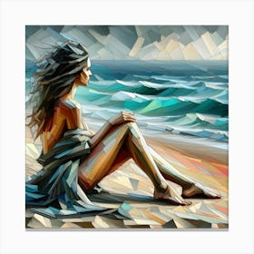 Abstract Wall Art Beach Painting Canvas Print