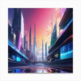 Futuristic City 161 Canvas Print