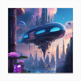 Futuristic Cityscape Canvas Print