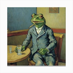 Bar Fights and Frogs in Bowties Frog In A Suit Canvas Print