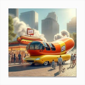 Kfc Hot Dog Truck Canvas Print