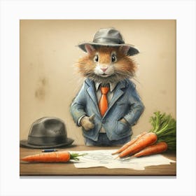 Rabbit In A Suit 26 Canvas Print