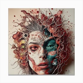Woman'S Face Canvas Print