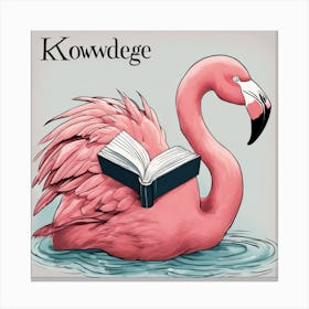 Knowledge Flamingo Canvas Print