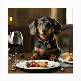 Dachshund Art Print Canvas Print