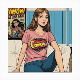 Wonder Woman Comic Canvas Print