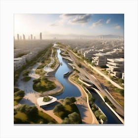 London'S New River Canvas Print