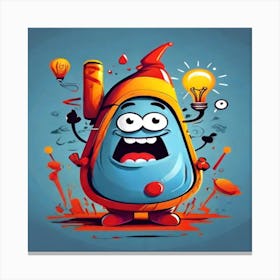 Cartoon Character Drawing Canvas Print