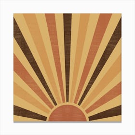 Retro Sunburst 3 Canvas Print