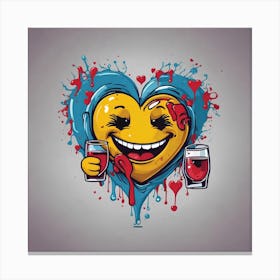 Bloody Smiley Canvas Print