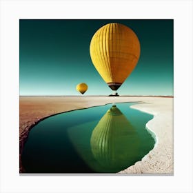 Hot Air Balloons In The Desert Canvas Print