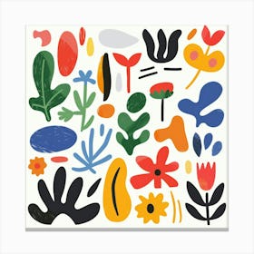 Set Of Flowers Canvas Print