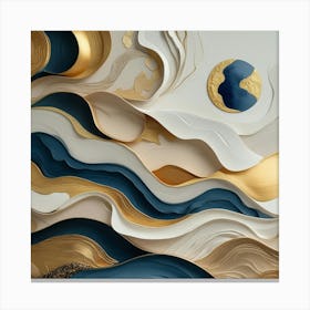 Gold And Blue Canvas Print