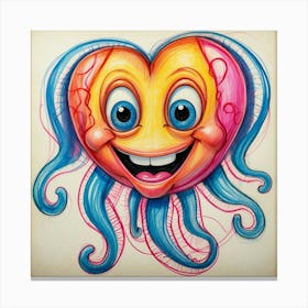 Octopus Heart Canvas Print