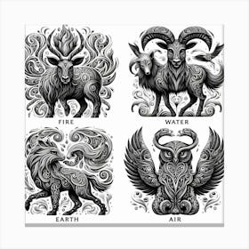 Zodiac Signs Canvas Print