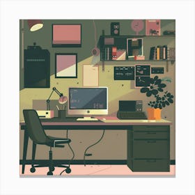 A Flat Design Lofi Illustration 1718804468 2 Canvas Print