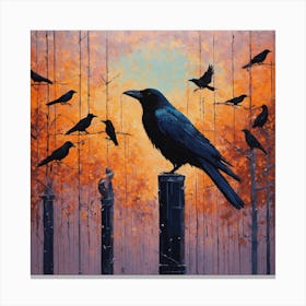 Crows Canvas Print