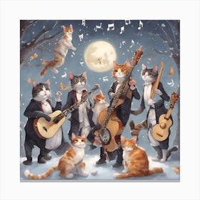 Cats In Tuxedos Canvas Print