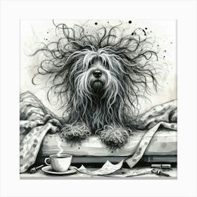 Dog With Hair 1 Canvas Print