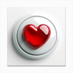 Heart Button 4 Canvas Print