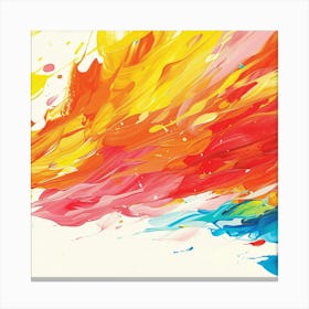 Abstract Of Colorful Paint Splashes Canvas Print