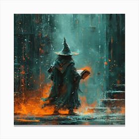 Wizard In The Rain Canvas Print