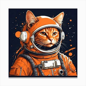 Astronaut Cat 11 Canvas Print