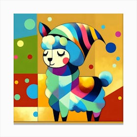 Colorful Llama Canvas Print