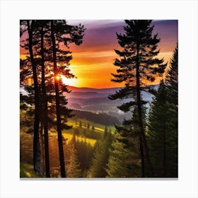 Sunset In The Mountains 80 Canvas Print